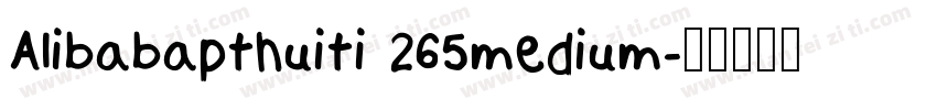 Alibabapthuiti 265medium字体转换